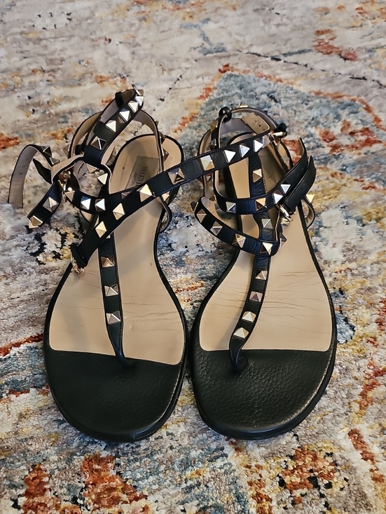 Valentino Garavani Shoes - Valentino Black Studded gladiator Sandals - Women